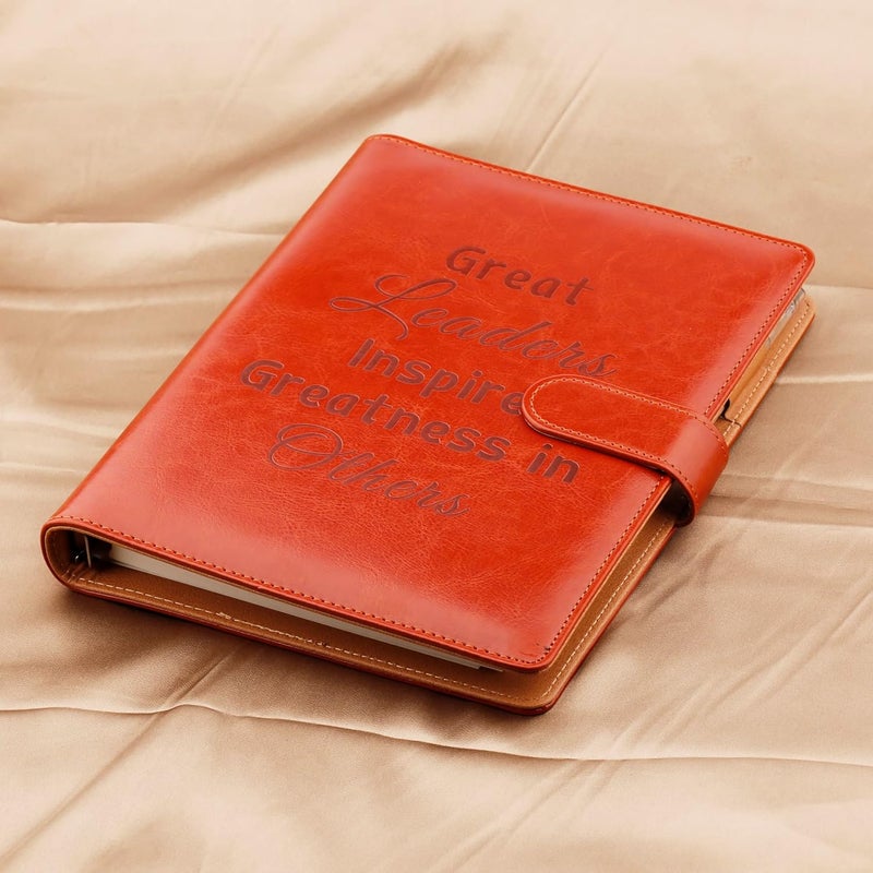 LBWCER Boss Appreciation Gift Mentor Gift Notebook Great Leaders Notebook Leader Supervisor PM Mentor Retirement Gift Coworker Farewell Leather Journal Notebooks (Great S) - Image 4
